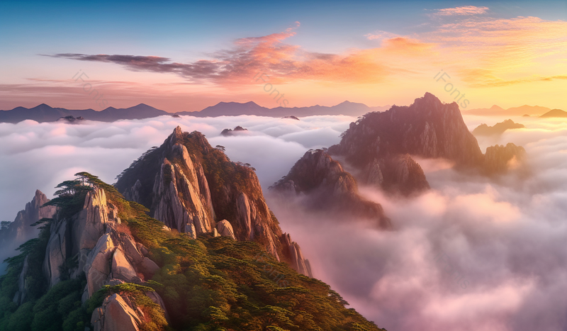 日出的山顶旅游景点背景,高清,摄影图,摄影图片,图片大全,摄影图免费下载